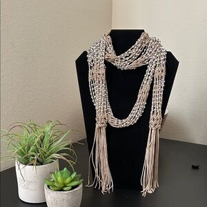 Beaded Fringe Necklace/Scarf